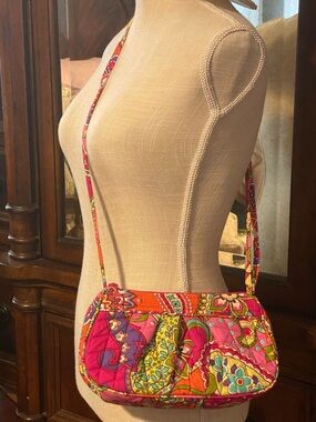 PRICE DROP Vera Bradley Pink Orange Multicolor Quilted Crossbody bc